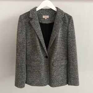 LOFT heather charcoal blazer size 8